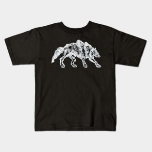 White Rugged Mandala Werewolf Kids T-Shirt